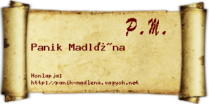 Panik Madléna névjegykártya